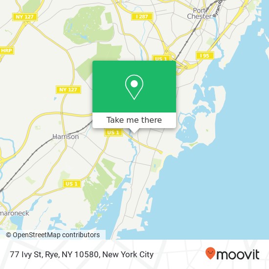Mapa de 77 Ivy St, Rye, NY 10580