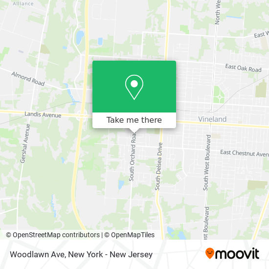 Mapa de Woodlawn Ave