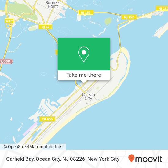 Mapa de Garfield Bay, Ocean City, NJ 08226