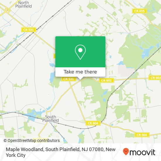 Mapa de Maple Woodland, South Plainfield, NJ 07080