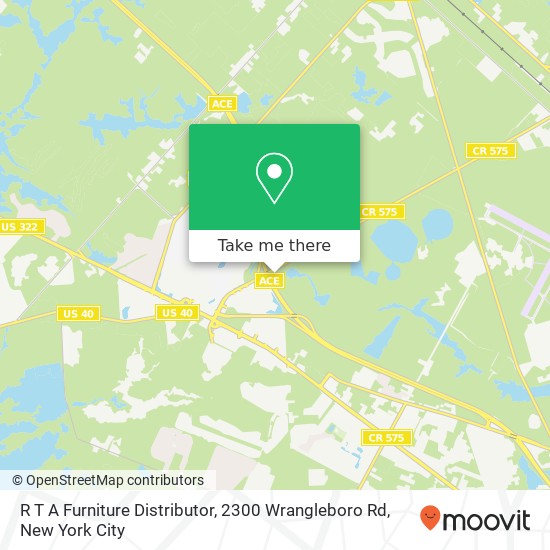 R T A Furniture Distributor, 2300 Wrangleboro Rd map