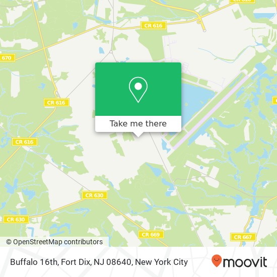 Mapa de Buffalo 16th, Fort Dix, NJ 08640