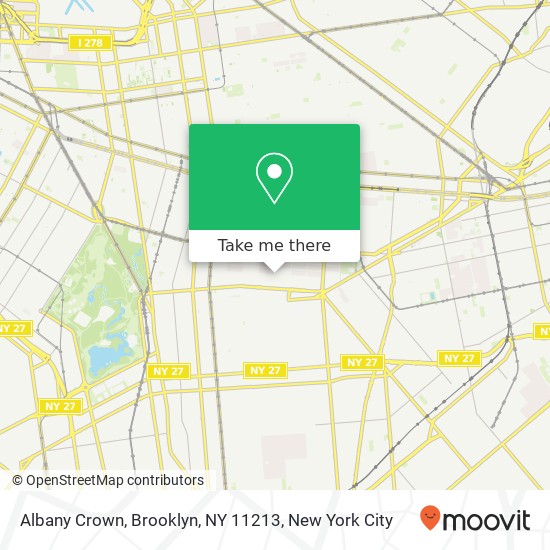 Mapa de Albany Crown, Brooklyn, NY 11213