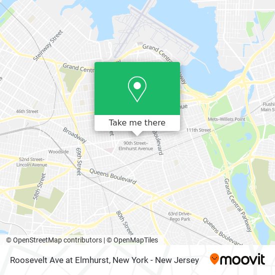 Roosevelt Ave at Elmhurst map