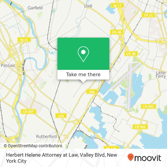 Mapa de Herbert Helene Attorney at Law, Valley Blvd
