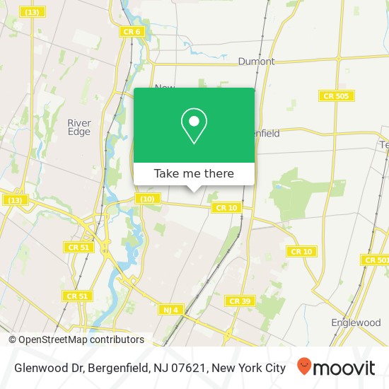 Glenwood Dr, Bergenfield, NJ 07621 map