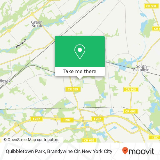 Mapa de Quibbletown Park, Brandywine Cir