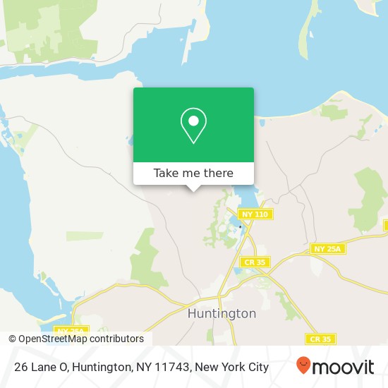 Mapa de 26 Lane O, Huntington, NY 11743