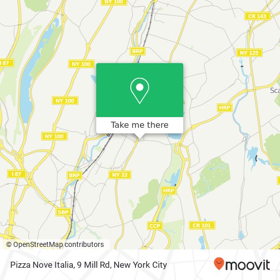 Mapa de Pizza Nove Italia, 9 Mill Rd