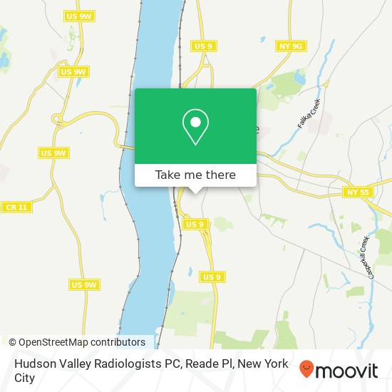 Hudson Valley Radiologists PC, Reade Pl map