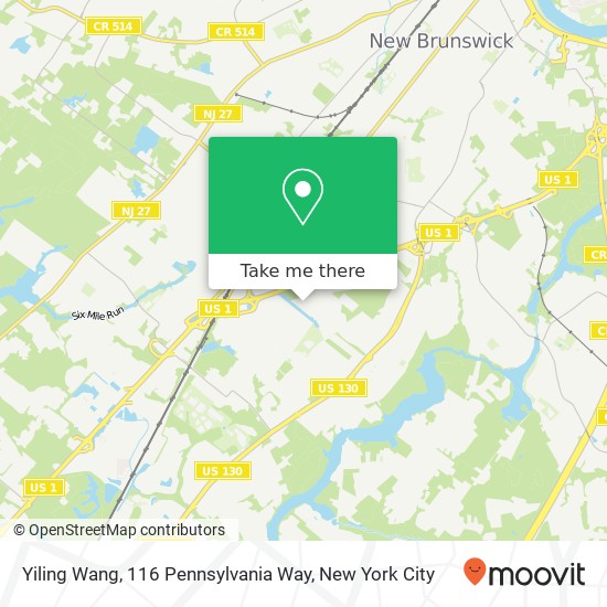 Yiling Wang, 116 Pennsylvania Way map