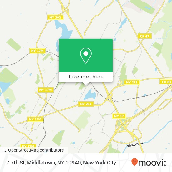 Mapa de 7 7th St, Middletown, NY 10940
