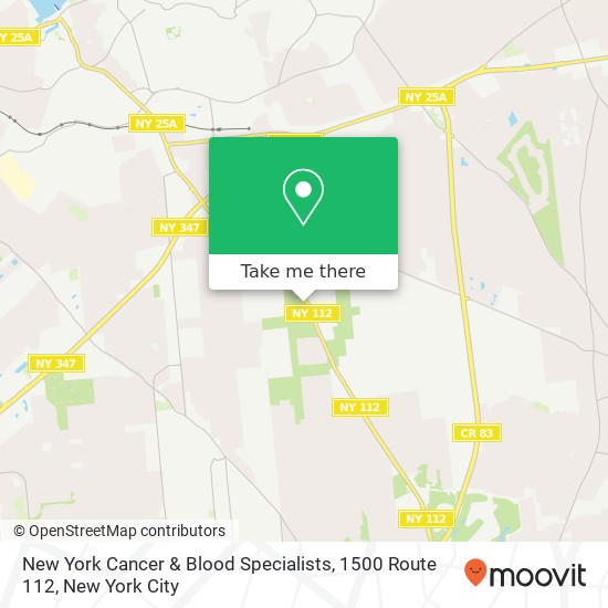 New York Cancer & Blood Specialists, 1500 Route 112 map