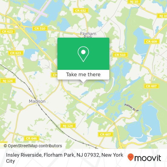 Mapa de Insley Riverside, Florham Park, NJ 07932