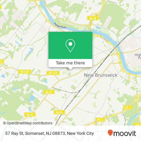 Mapa de 57 Ray St, Somerset, NJ 08873