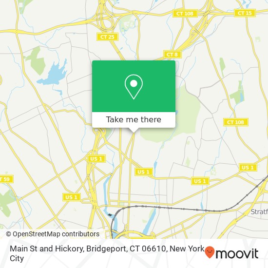 Main St and Hickory, Bridgeport, CT 06610 map