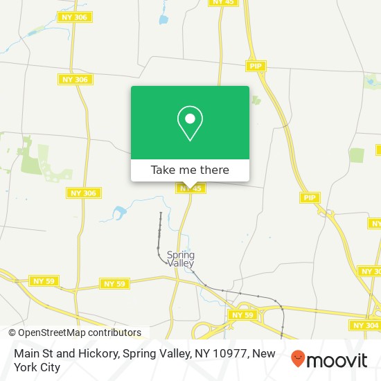 Mapa de Main St and Hickory, Spring Valley, NY 10977