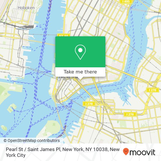 Mapa de Pearl St / Saint James Pl, New York, NY 10038