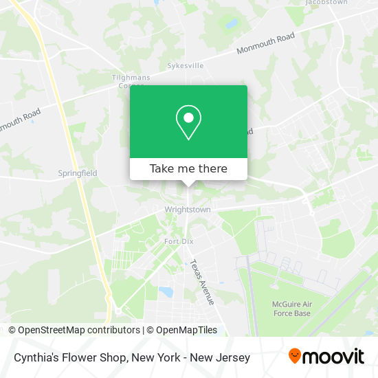 Mapa de Cynthia's Flower Shop