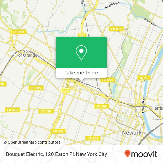 Mapa de Bouquet Electric, 120 Eaton Pl