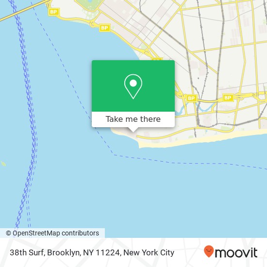 Mapa de 38th Surf, Brooklyn, NY 11224