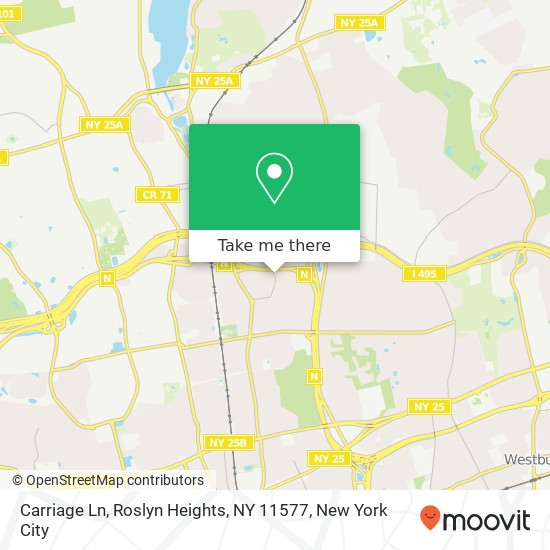 Mapa de Carriage Ln, Roslyn Heights, NY 11577