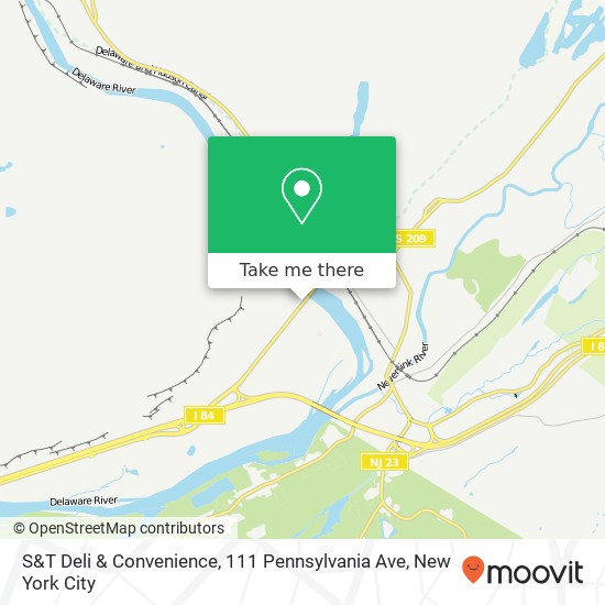 Mapa de S&T Deli & Convenience, 111 Pennsylvania Ave