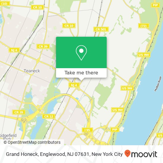 Mapa de Grand Honeck, Englewood, NJ 07631
