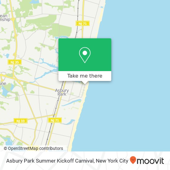 Mapa de Asbury Park Summer Kickoff Carnival