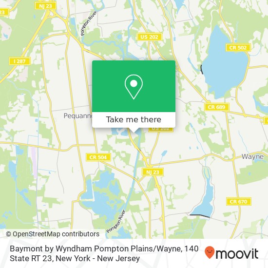 Baymont by Wyndham Pompton Plains / Wayne, 140 State RT 23 map