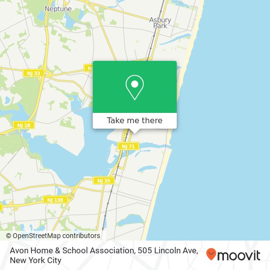 Mapa de Avon Home & School Association, 505 Lincoln Ave
