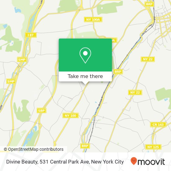 Mapa de Divine Beauty, 531 Central Park Ave