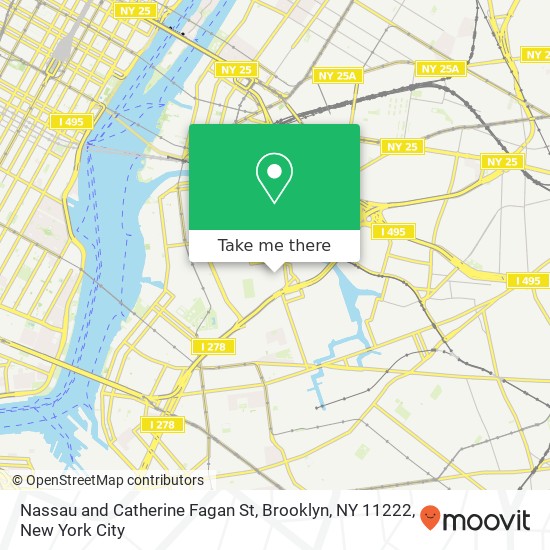 Nassau and Catherine Fagan St, Brooklyn, NY 11222 map