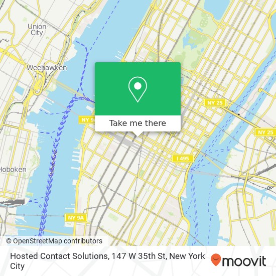 Mapa de Hosted Contact Solutions, 147 W 35th St