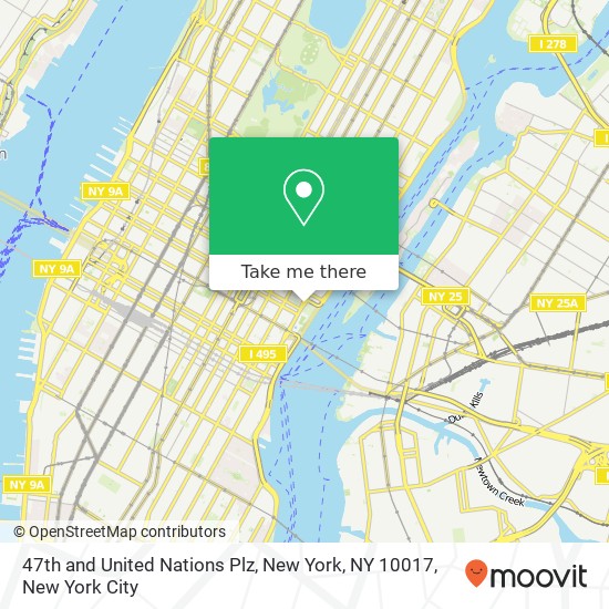 47th and United Nations Plz, New York, NY 10017 map