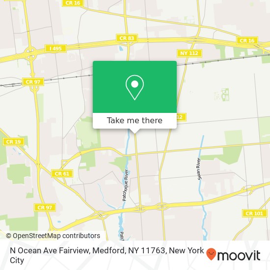 Mapa de N Ocean Ave Fairview, Medford, NY 11763