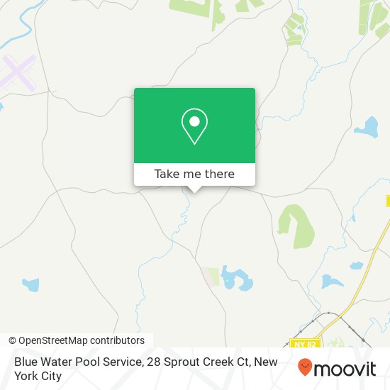 Mapa de Blue Water Pool Service, 28 Sprout Creek Ct