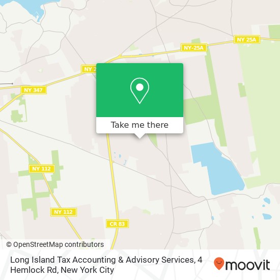 Mapa de Long Island Tax Accounting & Advisory Services, 4 Hemlock Rd