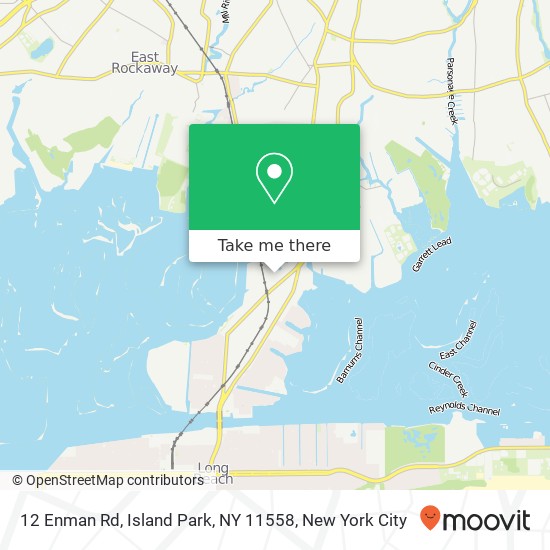 Mapa de 12 Enman Rd, Island Park, NY 11558
