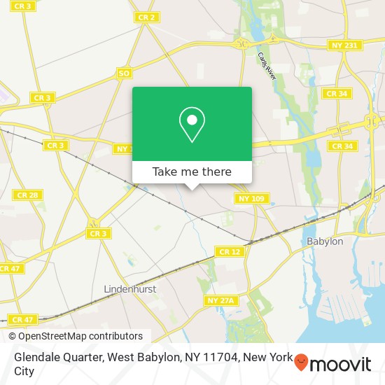 Mapa de Glendale Quarter, West Babylon, NY 11704