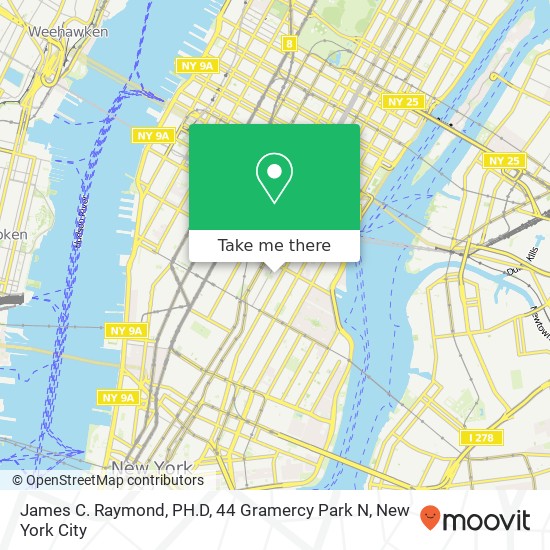 James C. Raymond, PH.D, 44 Gramercy Park N map