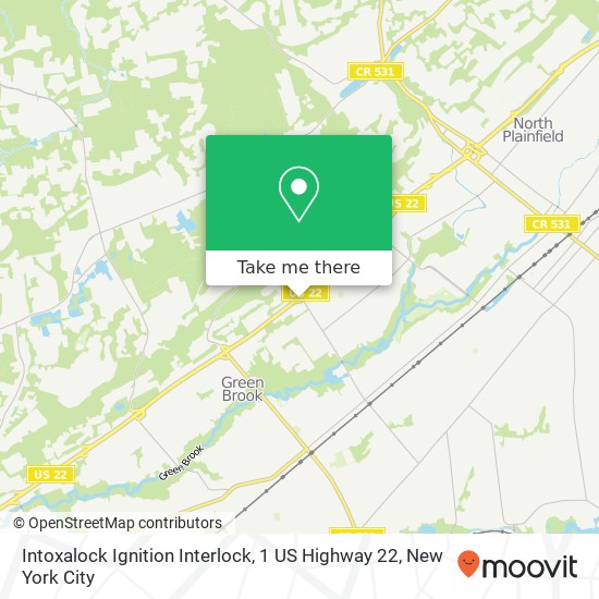 Mapa de Intoxalock Ignition Interlock, 1 US Highway 22