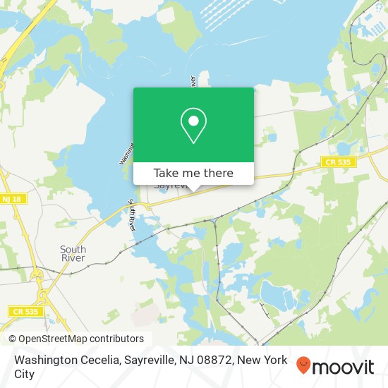 Washington Cecelia, Sayreville, NJ 08872 map