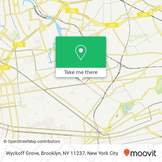 Mapa de Wyckoff Grove, Brooklyn, NY 11237