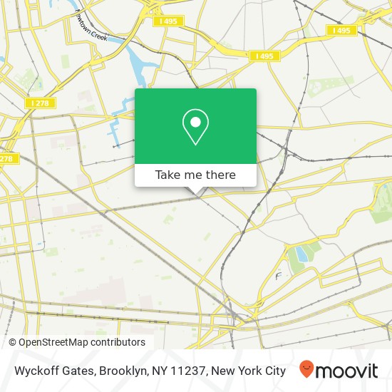 Mapa de Wyckoff Gates, Brooklyn, NY 11237