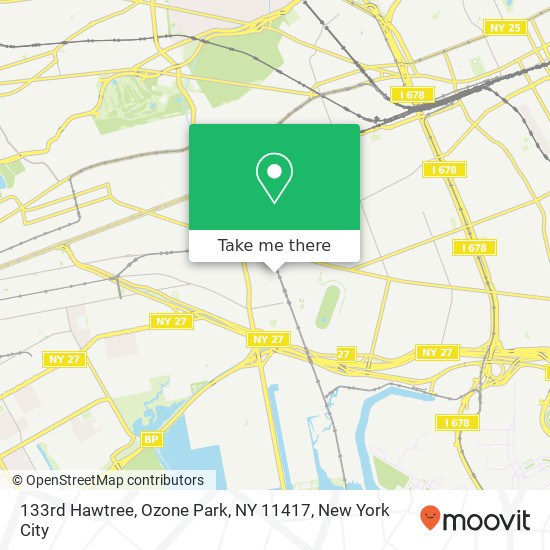 133rd Hawtree, Ozone Park, NY 11417 map