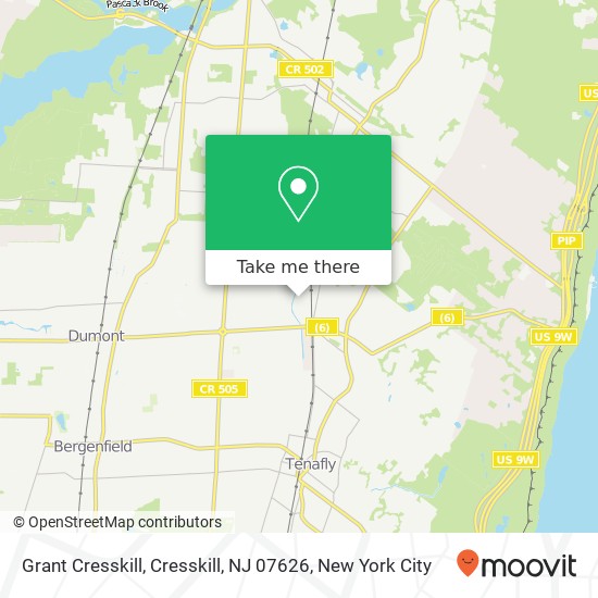 Mapa de Grant Cresskill, Cresskill, NJ 07626