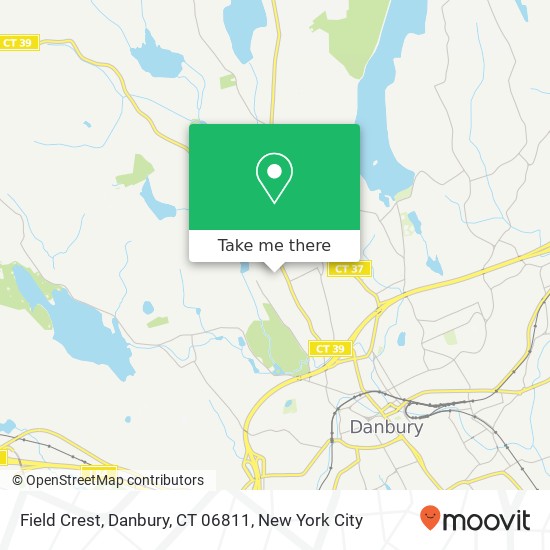 Mapa de Field Crest, Danbury, CT 06811