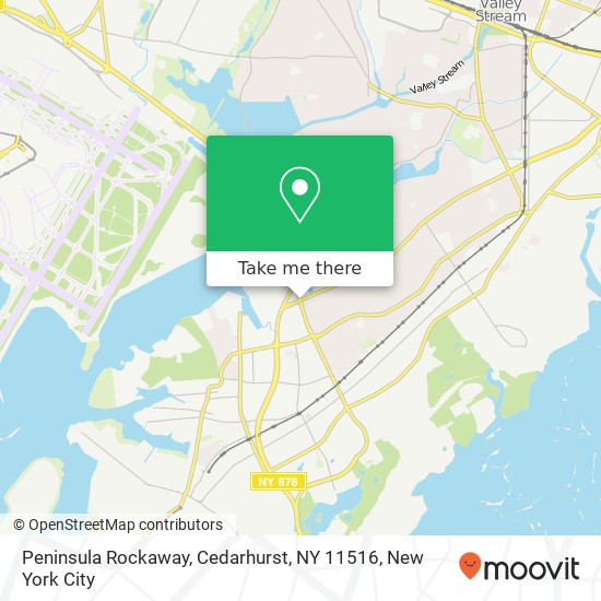 Mapa de Peninsula Rockaway, Cedarhurst, NY 11516