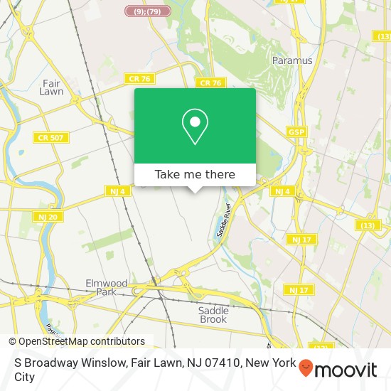 S Broadway Winslow, Fair Lawn, NJ 07410 map